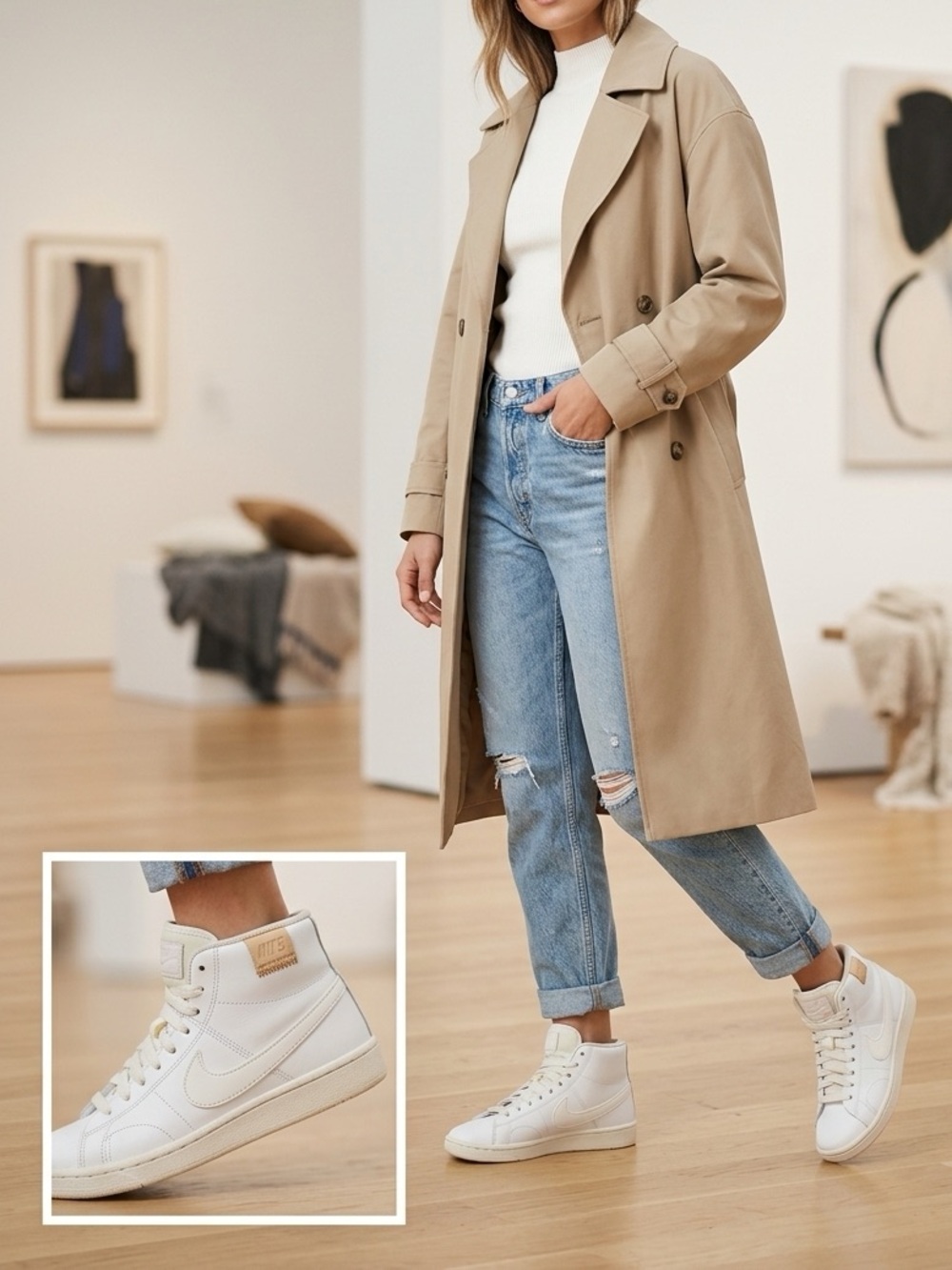 Nike Court Royale in White Onyx